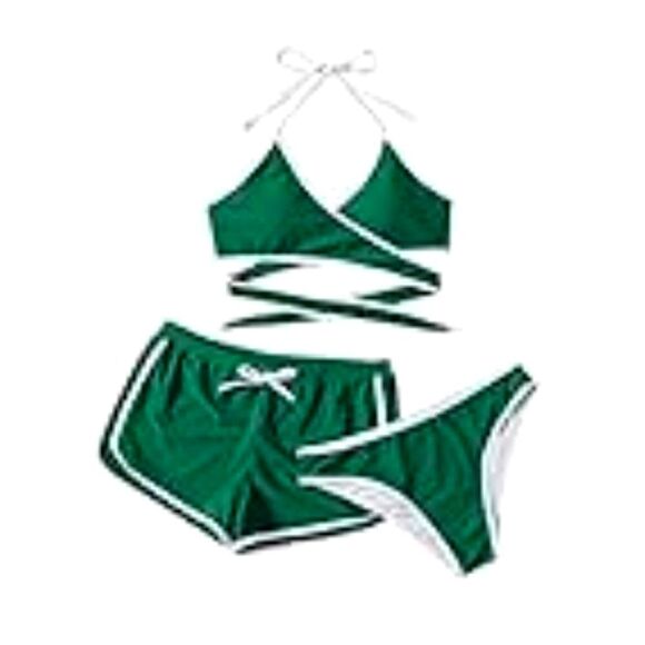 Halter Top with Shorts Bikini Set - Picture 1 of 1